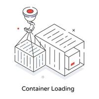 Trendy Container Loading vector