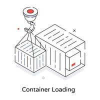 Trendy Container Loading vector