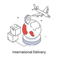 Trendy International Delivery vector