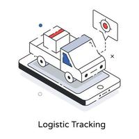 Trendy Logistic Tracking vector