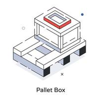 caja de palets de moda vector