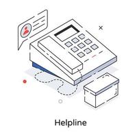 Trendy Helpline Concepts vector