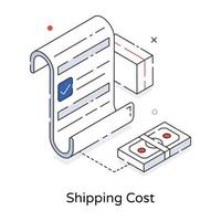 Trendy Shipping Cost vector