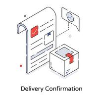 Trendy Delivery Confirmation vector