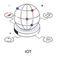 Trendy IOT Concepts vector