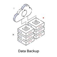 Trendy Data Backup vector