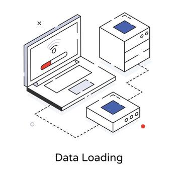 Trendy Data Loading vector