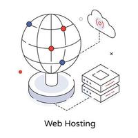 Trendy Web Hosting vector