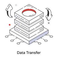 Trendy Data Transfer vector