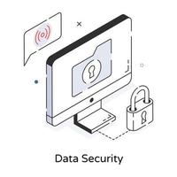 Trendy Data Security vector