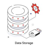 Trendy Data Storage vector