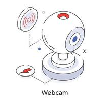 conceptos de webcam de moda vector