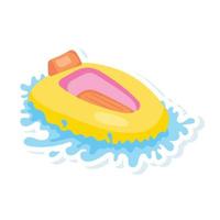 Trendy Inflatable Dinghy vector