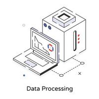 procesamiento de datos de moda vector