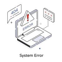 error del sistema de moda vector