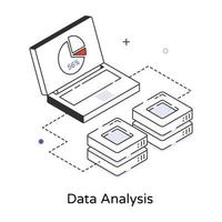 Trendy Data Analysis vector