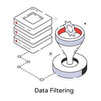 filtrado de datos de moda vector