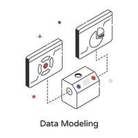 modelado de datos de moda vector