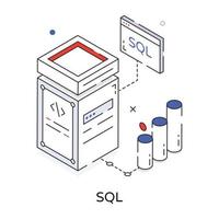 conceptos sql de moda vector