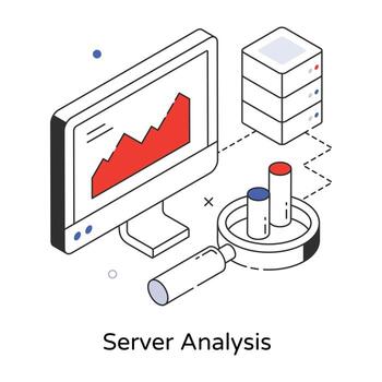 Trendy Server Analysis vector