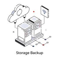 Trendy Storage Backup vector