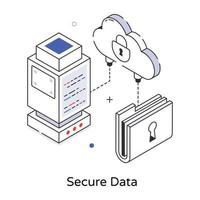 datos seguros de moda vector