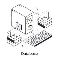 Trendy Database Concepts vector