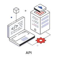 Trendy API Concepts vector