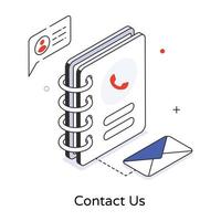 Trendy Contact Us vector