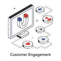 Trendy Customer Engagement vector