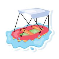 Trendy Rubber Raft vector