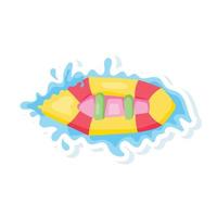 Trendy Inflatable Boat vector