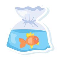 bolsa de pescado de moda vector