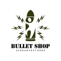 bullet plant logo design vector