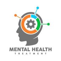 vector de diseño de logotipo de tratamiento de salud mental