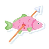 Trendy Spearfishing Concepts vector