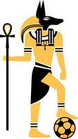 Egyptian God playing ball vector