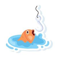 Trendy Fishing Concepts vector