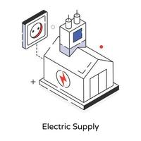 suministro eléctrico de moda vector