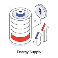 suministro de energía de moda vector