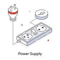 Trendy Power Supply vector