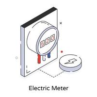 medidor de electricidad de moda vector