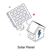 panel solar de moda vector