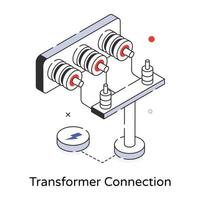 conexión de transformador de moda vector