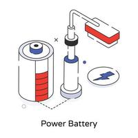 Trendy Power Battery vector