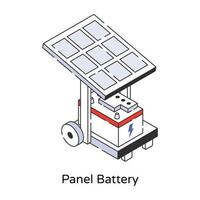 Trendy Panel Battery vector