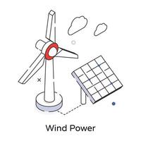 Trendy Wind Power vector