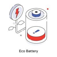 Trendy Eco Battery vector