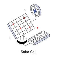 Trendy Solar Cell vector