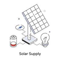 Trendy Solar Supply vector